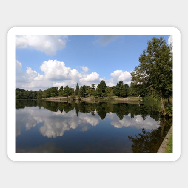 Obelisk pond Virginia lake Sunningdale England UK Sticker by fantastic-designs